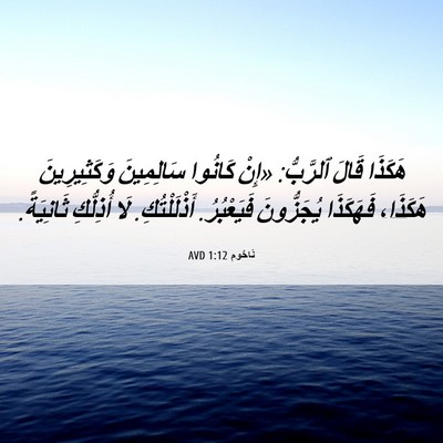 Picture 06 - نَاحُوم 1:12 AVD - هَكَذَا قَالَ ٱلرَّبُّ: - Bible Verse Picture