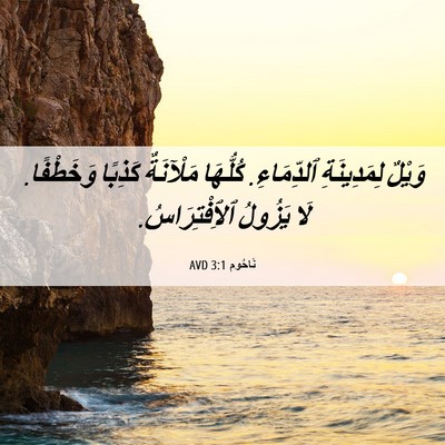 Picture 06 - نَاحُوم 3:1 AVD - وَيْلٌ لِمَدِينَةِ - Bible Verse Picture