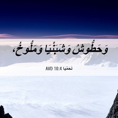 Picture 06 - نَحَمْيَا 10:4 AVD - وَحَطُّوشُ وَشَبَنْيَا - Bible Verse Picture