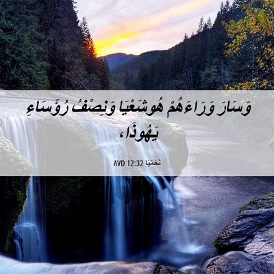 Picture 06 - نَحَمْيَا 12:32 AVD - وَسَارَ وَرَاءَهُمْ - Bible Verse Picture