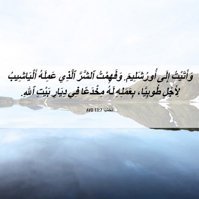 Picture 06 - نَحَمْيَا 13:7 AVD - وَأَتَيْتُ إِلَى - Bible Verse Picture