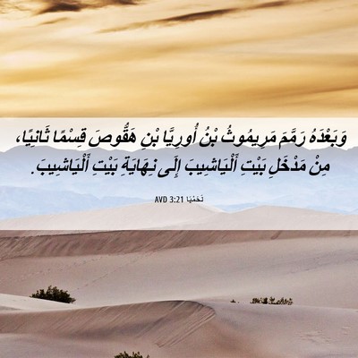 Picture 06 - نَحَمْيَا 3:21 AVD - وَبَعْدَهُ رَمَّمَ - Bible Verse Picture
