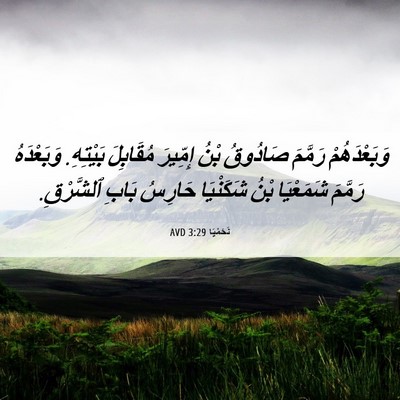 Picture 06 - نَحَمْيَا 3:29 AVD - وَبَعْدَهُمْ رَمَّمَ - Bible Verse Picture