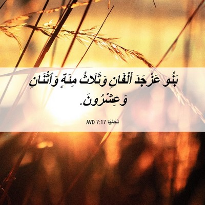 Picture 06 - نَحَمْيَا 7:17 AVD - بَنُو عَزْجَدَ أَلْفَانِ - Bible Verse Picture