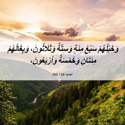 Picture 06 - نَحَمْيَا 7:68 AVD - وَخَيْلُهُمْ سَبْعُ - Bible Verse Picture