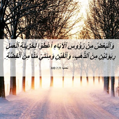 Picture 06 - نَحَمْيَا 7:71 AVD - وَٱلْبَعْضُ مِنْ رُؤُوسِ - Bible Verse Picture