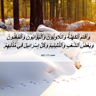 Picture 06 - نَحَمْيَا 7:73 AVD - وَأَقَامَ ٱلْكَهَنَةُ - Bible Verse Picture