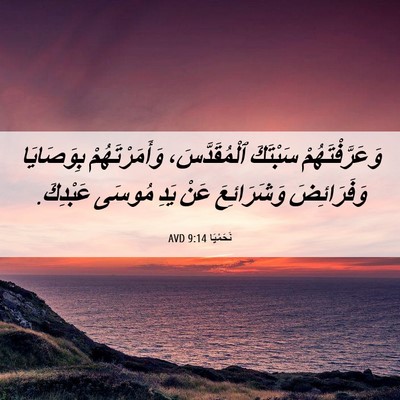 Picture 06 - نَحَمْيَا 9:14 AVD - وَعَرَّفْتَهُمْ سَبْتَكَ - Bible Verse Picture