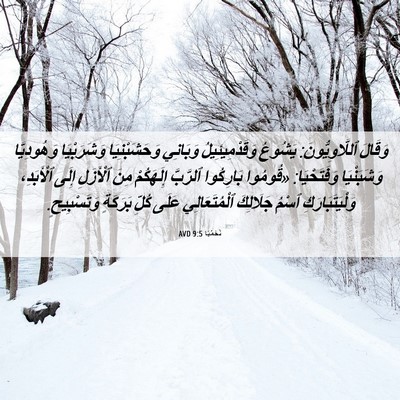 Picture 06 - نَحَمْيَا 9:5 AVD - وَقَالَ ٱللَّاوِيُّونَ: - Bible Verse Picture