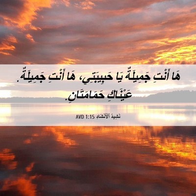 Picture 06 - نَشِيدُ ٱلْأَنْشَادِ 1:15 AVD - هَا أَنْتِ جَمِيلَةٌ يَا - Bible Verse Picture