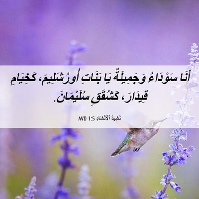 Picture 06 - نَشِيدُ ٱلْأَنْشَادِ 1:5 AVD - أَنَا سَوْدَاءُ - Bible Verse Picture