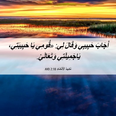 Picture 06 - نَشِيدُ ٱلْأَنْشَادِ 2:10 AVD - أَجَابَ حَبِيبِي وَقَالَ - Bible Verse Picture