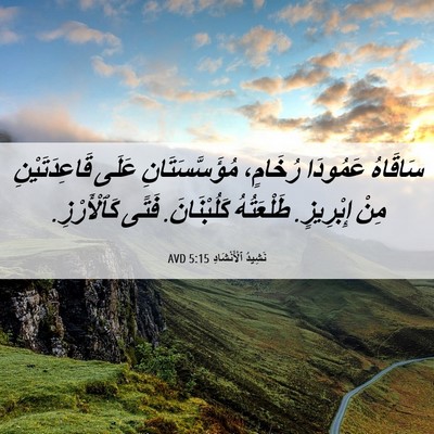 Picture 06 - نَشِيدُ ٱلْأَنْشَادِ 5:15 AVD - سَاقَاهُ عَمُودَا - Bible Verse Picture