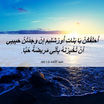 Picture 06 - نَشِيدُ ٱلْأَنْشَادِ 5:8 AVD - أُحَلِّفُكُنَّ يَا - Bible Verse Picture