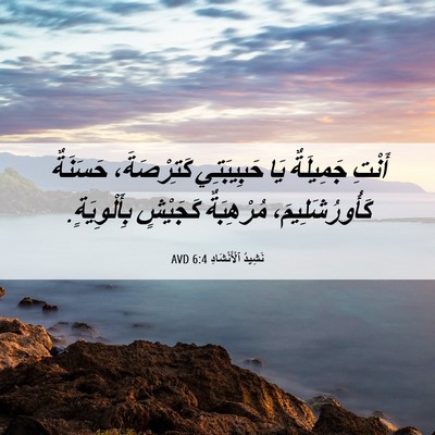 Picture 06 - نَشِيدُ ٱلْأَنْشَادِ 6:4 AVD - أَنْتِ جَمِيلَةٌ يَا - Bible Verse Picture