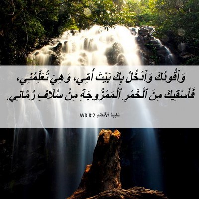 Picture 06 - نَشِيدُ ٱلْأَنْشَادِ 8:2 AVD - وَأَقُودُكَ وَأَدْخُلُ - Bible Verse Picture