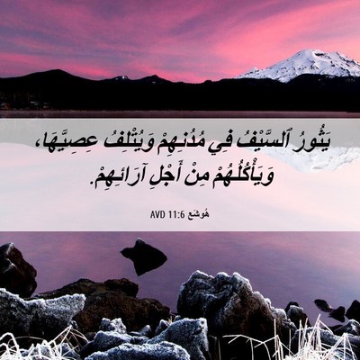 Picture 06 - هُوشَع 11:6 AVD - يَثُورُ ٱلسَّيْفُ فِي - Bible Verse Picture