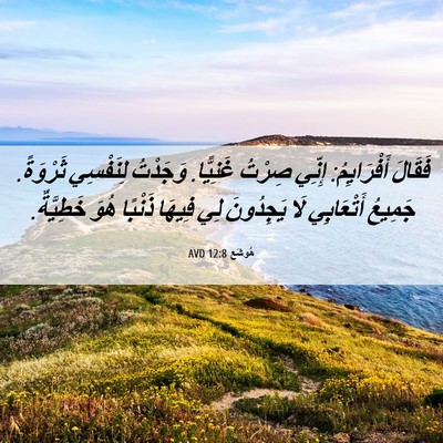 Picture 06 - هُوشَع 12:8 AVD - فَقَالَ أَفْرَايِمُ: - Bible Verse Picture