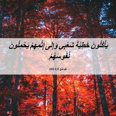 Picture 06 - هُوشَع 4:8 AVD - يَأْكُلُونَ خَطِيَّةَ - Bible Verse Picture