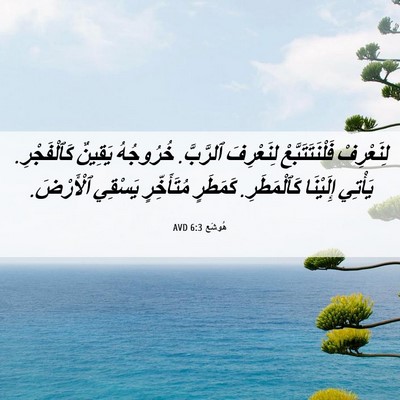 Picture 06 - هُوشَع 6:3 AVD - لِنَعْرِفْ - Bible Verse Picture