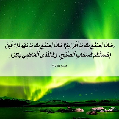Picture 06 - هُوشَع 6:4 AVD - «مَاذَا أَصْنَعُ بِكَ يَا - Bible Verse Picture