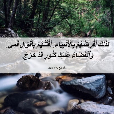 Picture 06 - هُوشَع 6:5 AVD - لِذَلِكَ أَقْرِضُهُمْ - Bible Verse Picture