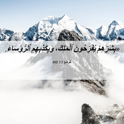 Picture 06 - هُوشَع 7:3 AVD - «بِشَرِّهِمْ يُفَرِّحُونَ - Bible Verse Picture
