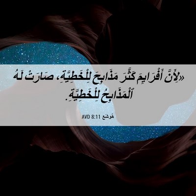 Picture 06 - هُوشَع 8:11 AVD - «لِأَنَّ أَفْرَايِمَ - Bible Verse Picture