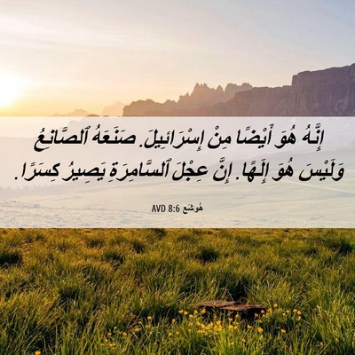 Picture 06 - هُوشَع 8:6 AVD - إِنَّهُ هُوَ أَيْضًا مِنْ - Bible Verse Picture