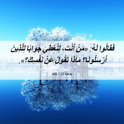 Picture 06 - يوحنَّا 1:22 AVD - فَقَالُوا لَهُ: «مَنْ - Bible Verse Picture