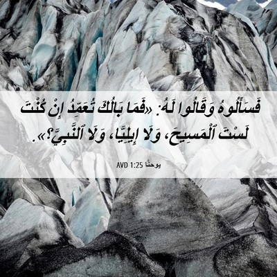 Picture 06 - يوحنَّا 1:25 AVD - فَسَأَلُوهُ وَقَالُوا - Bible Verse Picture