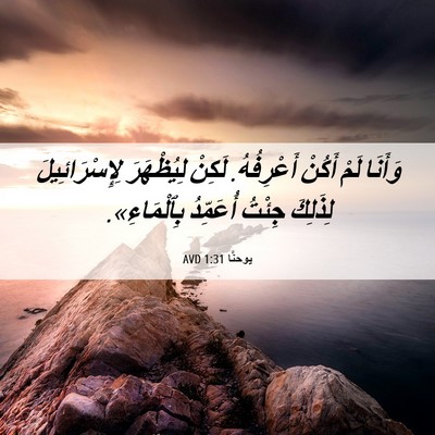 Picture 06 - يوحنَّا 1:31 AVD - وَأَنَا لَمْ أَكُنْ - Bible Verse Picture