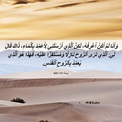 Picture 06 - يوحنَّا 1:33 AVD - وَأَنَا لَمْ أَكُنْ - Bible Verse Picture