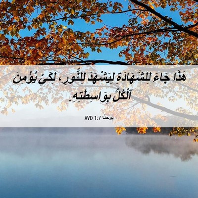 Picture 06 - يوحنَّا 1:7 AVD - هَذَا جَاءَ لِلشَّهَادَةِ - Bible Verse Picture