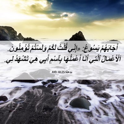 Picture 06 - يوحنَّا 10:25 AVD - أَجَابَهُمْ يَسُوعُ: - Bible Verse Picture