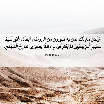 Picture 06 - يوحنَّا 12:42 AVD - وَلَكِنْ مَعَ ذَلِكَ آمَنَ - Bible Verse Picture