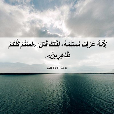 Picture 06 - يوحنَّا 13:11 AVD - لِأَنَّهُ عَرَفَ - Bible Verse Picture