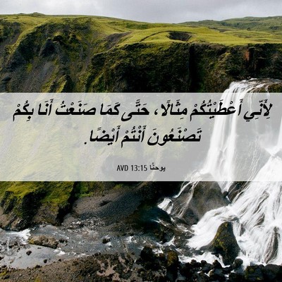 Picture 06 - يوحنَّا 13:15 AVD - لِأَنِّي أَعْطَيْتُكُمْ - Bible Verse Picture