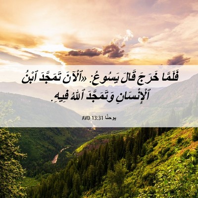 Picture 06 - يوحنَّا 13:31 AVD - فَلَمَّا خَرَجَ قَالَ - Bible Verse Picture