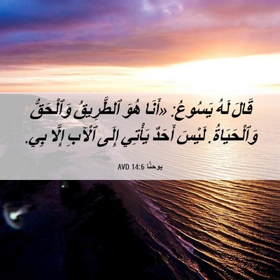 Picture 06 - يوحنَّا 14:6 AVD - قَالَ لَهُ يَسُوعُ: «أَنَا - Bible Verse Picture