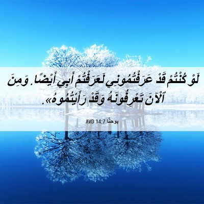 Picture 06 - يوحنَّا 14:7 AVD - لَوْ كُنْتُمْ قَدْ - Bible Verse Picture
