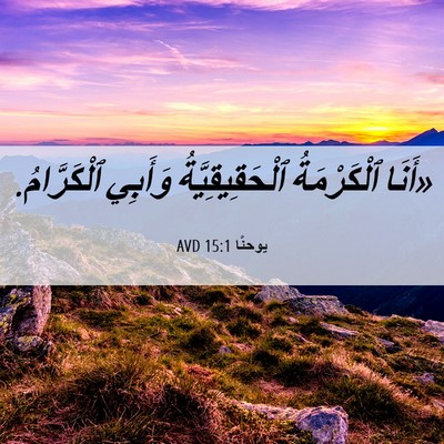 Picture 06 - يوحنَّا 15:1 AVD - «أَنَا ٱلْكَرْمَةُ - Bible Verse Picture