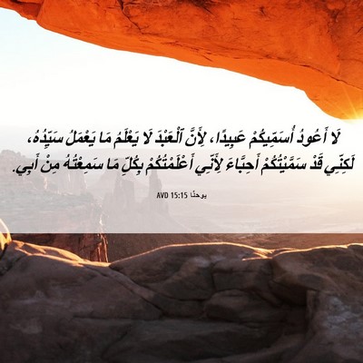 Picture 06 - يوحنَّا 15:15 AVD - لَا أَعُودُ أُسَمِّيكُمْ - Bible Verse Picture