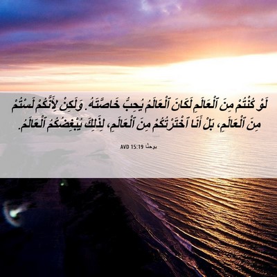 Picture 06 - يوحنَّا 15:19 AVD - لَوْ كُنْتُمْ مِنَ - Bible Verse Picture