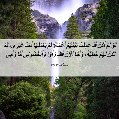 Picture 06 - يوحنَّا 15:24 AVD - لَوْ لَمْ أَكُنْ قَدْ - Bible Verse Picture
