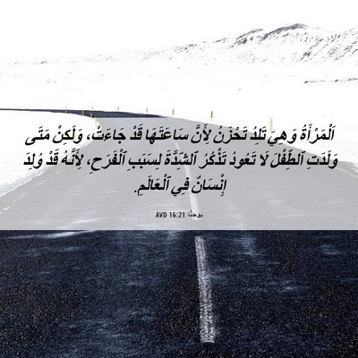 Picture 06 - يوحنَّا 16:21 AVD - اَلْمَرْأَةُ وَهِيَ - Bible Verse Picture