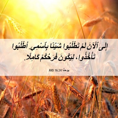 Picture 06 - يوحنَّا 16:24 AVD - إِلَى ٱلْآنَ لَمْ - Bible Verse Picture