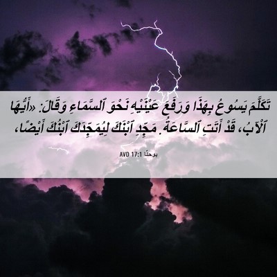Picture 06 - يوحنَّا 17:1 AVD - تَكَلَّمَ يَسُوعُ بِهَذَا - Bible Verse Picture