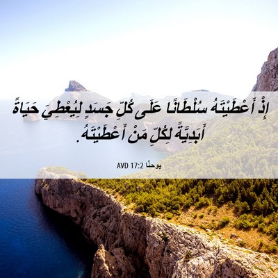 Picture 06 - يوحنَّا 17:2 AVD - إِذْ أَعْطَيْتَهُ - Bible Verse Picture