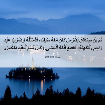 Picture 06 - يوحنَّا 18:10 AVD - ثُمَّ إِنَّ سِمْعَانَ - Bible Verse Picture